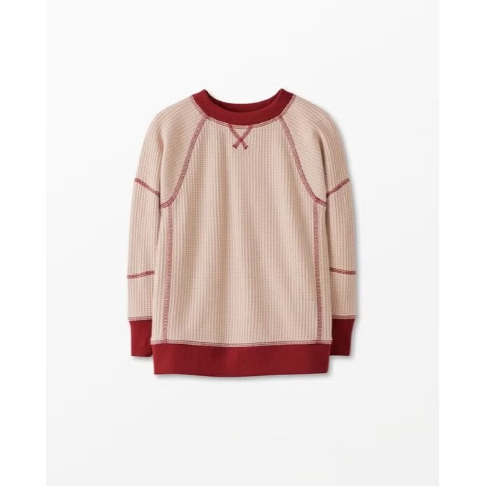 Hanna Andersson Boys Size 10 US Waffle Knit Crewneck Shirt in Khaki Sand $42 141